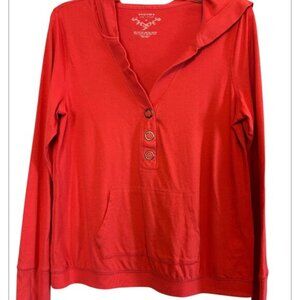 Sonoma Life Style Coral Hooded Soft Stretchy Fabric Size Medium